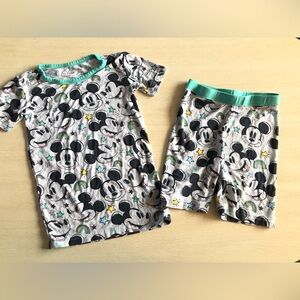 Little sleepies Bamboo Mickey Short sleeve and shorts pajama set 5/6
